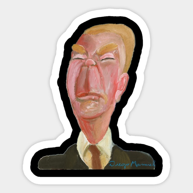 Jorge Luis Borges portrait Sticker by Aishece